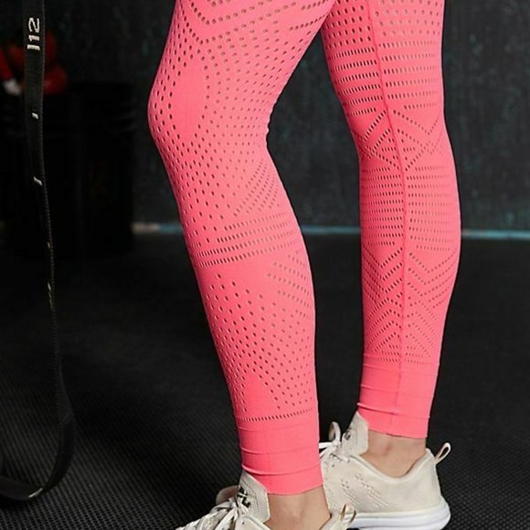 Free People Self-Hem Ecology Tropical Pink Legging - Picture 9 of 12